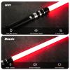 CUSTOM SABER RGB Light Saber 12 Colors Changing,4 Set Sound Fonts Metal Hilt Light Saber, Rechargeable, Support Dueling, Volume Adjustable Light Sabers for Adults with Convertec Wheel-Black view 2