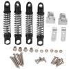 Drfeify RC Alu Shock Absorber Set, Hole to Hole 35mm, Front + Rear, Bracket + Screw Kit, Upgrades Parts for D12 1/10 RC Car, 4 Pcs/Set(Black) view 1