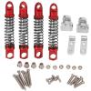 Drfeify RC Alu Shock Absorber Set, Hole to Hole 35mm, Front + Rear, Bracket + Screw Kit, Upgrades Parts for D12 1/10 RC Car, 4 Pcs/Set(Red) view 1