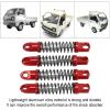 Drfeify RC Alu Shock Absorber Set, Hole to Hole 35mm, Front + Rear, Bracket + Screw Kit, Upgrades Parts for D12 1/10 RC Car, 4 Pcs/Set(Red) view 3