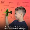 Stocking Stuffer Gifts For Boys&Girls: Foam Airplane Toy Glider Plane Styrofoam Airplanes for Kids. Launcher Air Planes Outdoor Army Toys. Military Gliders Game & Stocking Stuffers for All Ages view 2