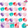 JOYIN 28 Packs Valentines Day Gift Cards with Pop Bubble Fidget Toys Heart Keychain, Stress Relief Fidget Toy for Kids Adult Party Favors, School Classmate Valentines Gifts view 1