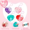 JOYIN 28 Packs Valentines Day Gift Cards with Pop Bubble Fidget Toys Heart Keychain, Stress Relief Fidget Toy for Kids Adult Party Favors, School Classmate Valentines Gifts view 3
