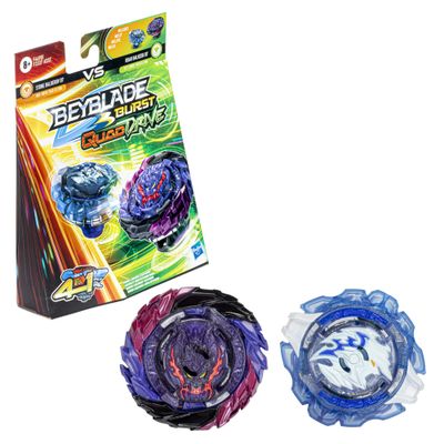 Bey Blade Hasbro Burst QuadDrive Roar Balkesh B7 and Stone Balderov B7 Spinning Top Dual Pack - 2 Battling Game Top Toy for Kids Ages 8 and Up