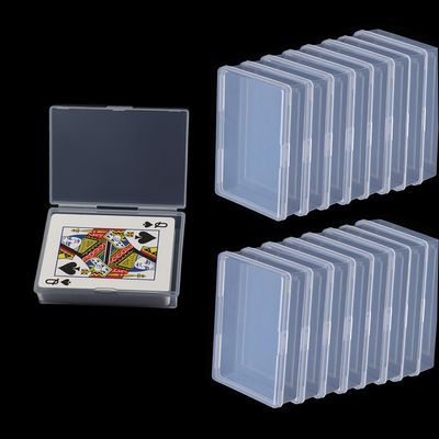 Cwdew Playing Card Case 24PCS Card Deck Box Plastic Empty Gaming Card Holder Case, Internal Size is 3.6X2.6X0.8 Inch, Suitable for 3.5X2.5 Inch Poker Card(NO Cards)