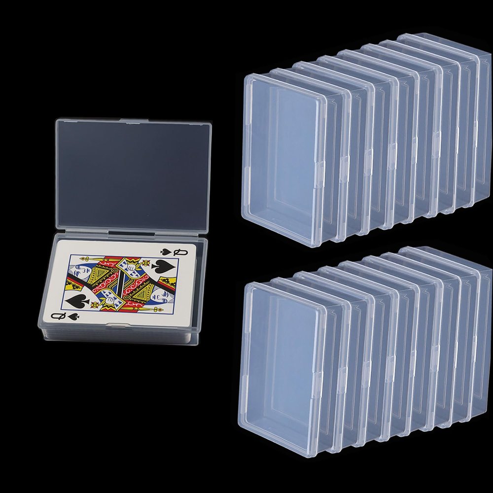 Cwdew Playing Card Case 24PCS Card Deck Box Plastic Empty Gaming Card Holder Case, Internal Size is 3.6X2.6X0.8 Inch, Suitable for 3.5X2.5 Inch Poker Card(NO Cards)