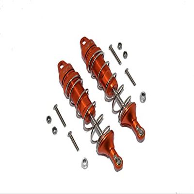 GPM for LOSI 1/10 LASERNUT Tenacity U4 LOS03028 Aluminum Rear Thickened Spring DAMPERS 101MM -12PC Set (Orange)