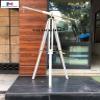 Nautical-Mart Harbor Master Floor Standing Telescope Brushed Nickel/White Leather with Tripod Stand 60inch view 2