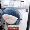 39.4 Inch XXL 15% Chubbier Weighted Giant Shark Stuffed Animal,Soft Chonky Shark Toys Shark Plush Pillows Stuffed Shark for Brave Boy's and Girl's Room Dcor,Perfect Stress Relief for Women view 2
