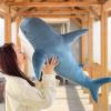39.4 Inch XXL 15% Chubbier Weighted Giant Shark Stuffed Animal,Soft Chonky Shark Toys Shark Plush Pillows Stuffed Shark for Brave Boy's and Girl's Room Dcor,Perfect Stress Relief for Women view 3