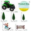 26 PCS Mini Farm Animal Tractor Cake Topper Set with Tree Farmer Fences Cow Pig Sheep Figures Tractor farmer Cake Topper for Boy Girl Birthday Party Decorations view 3