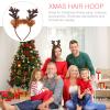 FOMIYES Light Up Reindeer Headbands, Christmas LED Antlers Headbands Deer Ears Hair Bands Xmas Headpieces for Women Girl Christmas Costume Holiday Party Decoration Accessories view 2