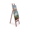 Miniature Accessories Easel Oil Painting with Stand Tool Set 3PCS Mini Dollhouse Wooden Furniture Decoration Simulation for Desktop Decor DIY Crafts view 2