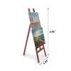 Miniature Accessories Easel Oil Painting with Stand Tool Set 3PCS Mini Dollhouse Wooden Furniture Decoration Simulation for Desktop Decor DIY Crafts view 3