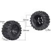 2.8'' Tires and Wheels 12mm Hex Pre-Glued 1/10 Monster Truck Tyres Sets for Traxxas Rustler Stampede Redcat Volcano Blackout MT Off-Road Cars Models 2S-4S Brushless Power, Set of 4 view 2