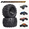 2.8'' Tires and Wheels 12mm Hex Pre-Glued 1/10 Monster Truck Tyres Sets for Traxxas Rustler Stampede Redcat Volcano Blackout MT Off-Road Cars Models 2S-4S Brushless Power, Set of 4 view 3