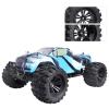 2.8'' Tires and Wheels 12mm Hex Pre-Glued 1/10 Monster Truck Tyres Sets for Traxxas Rustler Stampede Redcat Volcano Blackout MT Off-Road Cars Models 2S-4S Brushless Power, Set of 4 view 4