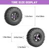 FriHobby 4-Pack 1.9 Inch Beadlock Wheels and Tires Wheel Hubs for Traxxas TRX4 SCX10 Gen 8 1/10 Scale RC Crawler Car Truck (Black Rims) view 3