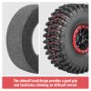 4pcs FriHobby High-Performance 1.9 Inch Beadlock Wheels and Tires Set Soft Good Grip for 1/10 Scale RC Crawler Cars Trucks Compatible with Traxxas TRX4 Axial SCX10 Redcat Gen 8 (Red Rims) view 4