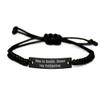 Cheap Toy Collecting Gifts, When in Doubt, Choose Toy Collecting, Funny Black Rope Bracelet for Friends from view 1