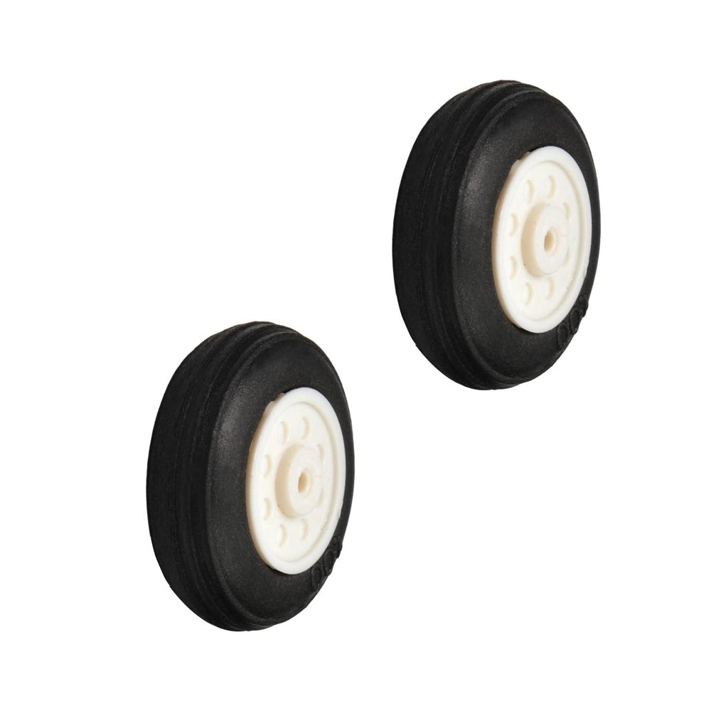 Heyiarbeit 1" RC Model Airplane Foam Wheel Super Light Tire and Wheel Sets for RC Airplane PU Sponge Tire with Plastic Hub 2 Pcs