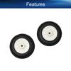 Heyiarbeit 1" RC Model Airplane Foam Wheel Super Light Tire and Wheel Sets for RC Airplane PU Sponge Tire with Plastic Hub 2 Pcs view 3