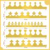34 Pieces Golden Paper Princess Prince Crowns for Kids Birthday Party Hats Gold for Boys Girls DIY Crown Supplies (Stylish Style) view 4