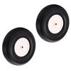 Heyiarbeit 4.5" RC Model Airplane Foam Wheel Super Light Tire and Wheel Sets for RC Airplane PU Sponge Tire with Plastic Hub 2 Pcs view 1