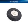 Heyiarbeit 1.5" RC Model Airplane Foam Wheel Super Light Tire and Wheel Sets for RC Airplane PU Sponge Tire with Plastic Hub 2 Pcs view 3
