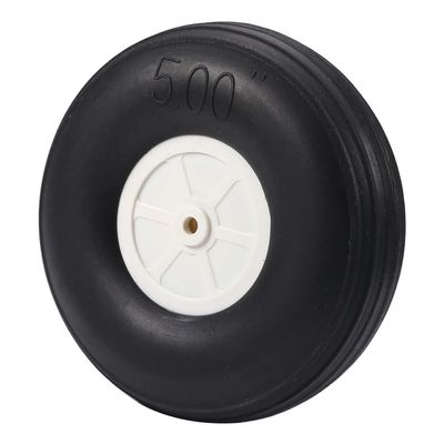 Heyiarbeit 5" RC Model Airplane Foam Wheel Super Light Tire and Wheel Sets for RC Airplane PU Sponge Tire with Plastic Hub 2 Pcs
