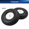 Heyiarbeit 5" RC Model Airplane Foam Wheel Super Light Tire and Wheel Sets for RC Airplane PU Sponge Tire with Plastic Hub 2 Pcs view 4