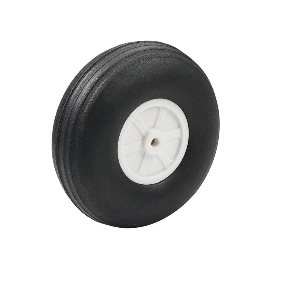 Heyiarbeit 3.5" RC Model Airplane Foam Wheel Super Light Tire and Wheel Sets for RC Airplane PU Sponge Tire with Plastic Hub 1 Pcs
