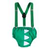 1st Birthday Outfit for Boys Gentleman Bowtie Romper+Diaper Cover Shorts+Y-Back Suspenders 3pcs Set First Birthday Party Cake Smash Dinosaur Fancy Costume Photo Shoot Green-1st Briefs 6-12 Months view 3