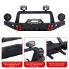 FriHobby 1/10 RC Crawler Front Bumper Mounts Set Metal w/Winch & 5mm LED White Lights for TRX-4 Axial SCX10 II 90046 SCX10 III AXI03007 Redcat Gen 7 view 3