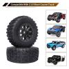 FriHobby Pre-Glued 1/10 RC Short Course Truck Tires and Wheels Set 12mm Hex for Traxxas Slash 4x4 BL-2S 2WD Redcat Blackout SC Losi SCT Team Associated SC10 HPI, with Foam Inserts (Type 1) view 3