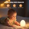 MediAcous Night Light for Kids, Baby Egg Light for Nursery, 7 Colors Changing & Stepless Dimming, Soft Silicone Touch Night Lamp with 1 Hour Timer, Rechargeable Nursery Night for Breastfeeding view 3