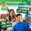 SWOOC Games - Yardzee, Farkle, & 20+ Giant Dice Games (All Weather) with Wood Bucket, 5 Scorecards, & Marker - Yard Dice Outdoor Game for Family - Giant Backyard Game Set - Outside Jumbo Lawn Fun view 2
