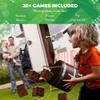 SWOOC Games - Yardzee, Farkle, & 20+ Giant Dice Games (All Weather) with Wood Bucket, 5 Scorecards, & Marker - Yard Dice Outdoor Game for Family - Giant Backyard Game Set - Outside Jumbo Lawn Fun view 4