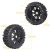 Pre-Glued 1/8 Mounted Buggy Tires and Wheel Rims Sets with Foam Inserts Spoke Black for Arrma Typhon 3S 6S Senton Losi 8IGHT Team Associated HPI Kyosho, 4PCS view 2