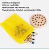 Alomejor Memory Matchstick Chess Set, Educational Wooden Game with 24 Pieces Sieve Cloth Bag for Kids Families Travel Learning view 3