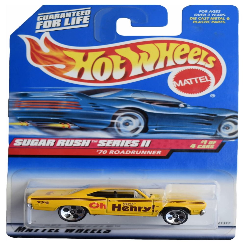Hot Wheels '70 Roadrunner, [Yellow] Sugar Rush Series II 1/4