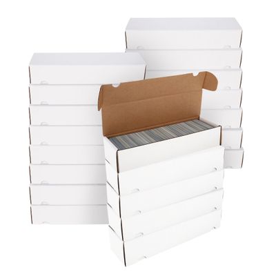 BCW 800ct Trading Card Storage Boxes - 20 Pack | Organizer for Sports Cards, MTG, Pokemon, and Card Games | Assemby Required