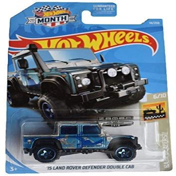 Hot Wheels '15 Land Rovers Defender Double Cab, Baja Blazers 6/10 [ZAMAC] 2019 Month Card