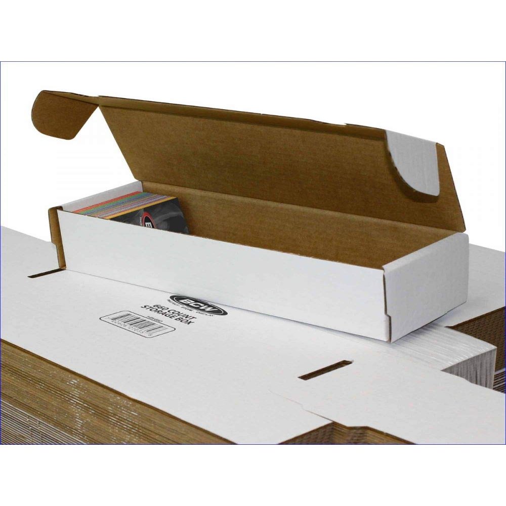 BCW 660 Count Card Storage Box - 10 Pack | Cardboard Organizer for Baseball, Basketball, Football Cards, MTG, Pokemon | Assembly Required