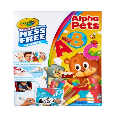 Crayola Color Wonder Alpha Pets, Mess Free Coloring for Toddlers, Alphabet Coloring Pages, Toddler Activity, Gift for Kids, Ages 3+ [Amazon Exclusive]