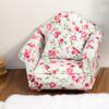 Dollhouse Couch with Pillow 1 12 Scale Miniature Sofa Arm Chair Living Room Furniture Wooden Fabric Frame Single Reading Chair Artificial House Room Scene Decoration (Rose Floral) view 4