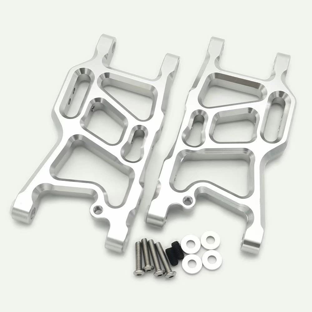 Aluminum Rear Lower Suspension Arms Silver for Arrma 1/10 Seton AR330372