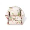 Dollhouse Couch with Pillow 1 12 Scale Miniature Sofa Arm Chair Living Room Furniture Wooden Fabric Frame Single Reading Chair Artificial House Room Scene Decoration (Pink) view 1