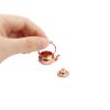 Dollhouse Miniature Vivid Teapot Tea Kettle 1:12 Scale Kitchen Copper Model Artificial House Decoration Food Ornament Accessories (Bronze) view 2
