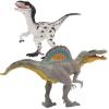 Gemini&Genius 2Pcs Spinosaurus Velociraptor Dinosaur Action Figure Toys Set, Large and Realistic Dinosaur Toy Set with Moveable Jaw and Hands, Dino Toy Figures, Collections, Plays, Displays for Kids view 3
